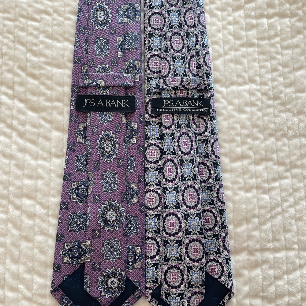 Jos. A. Bank Men's Ties - Purple and Black Patterns
